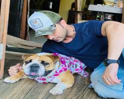 His dog, Pugli passed away on March 11, 2023.